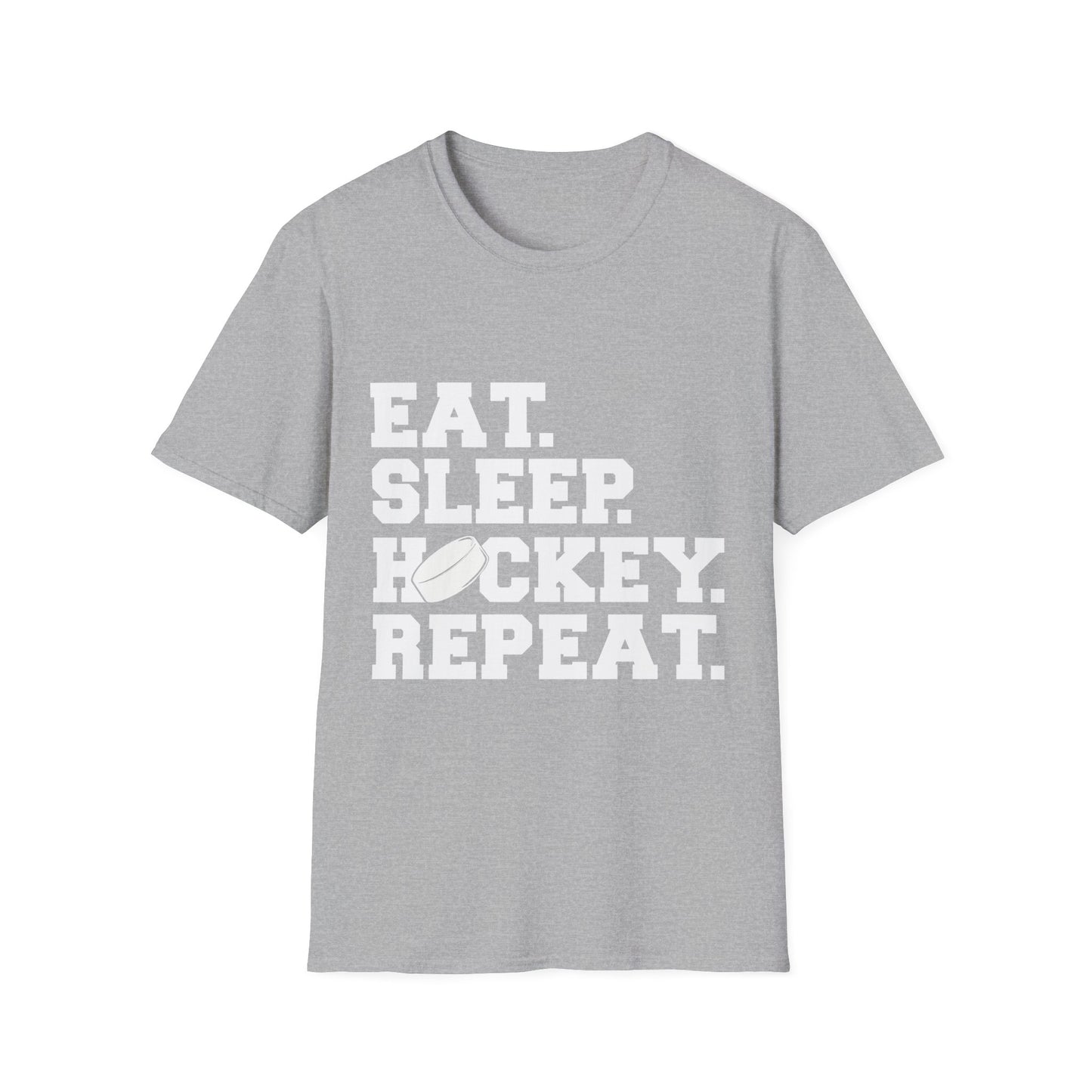 Hockey T-Shirt - Eat Sleep Hockey Repeat Design