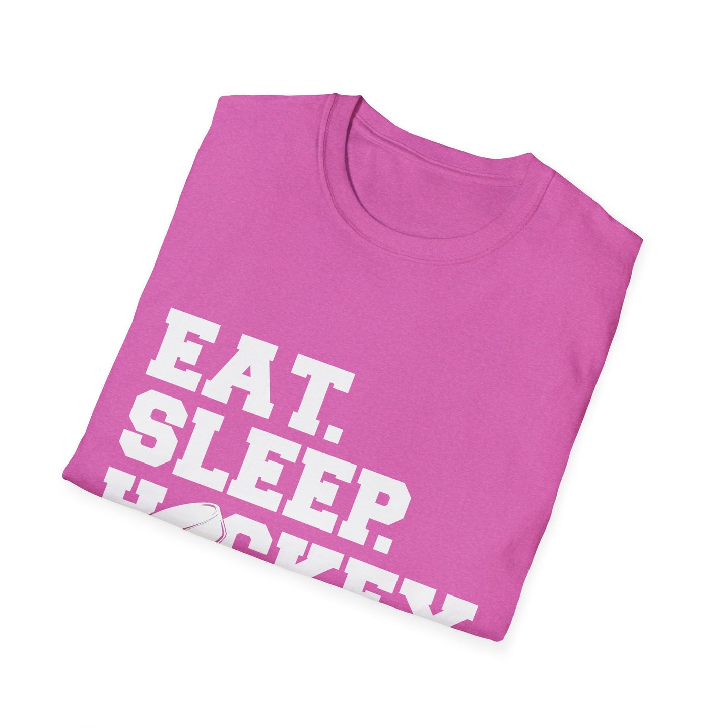 Hockey T-Shirt - Eat Sleep Hockey Repeat Design